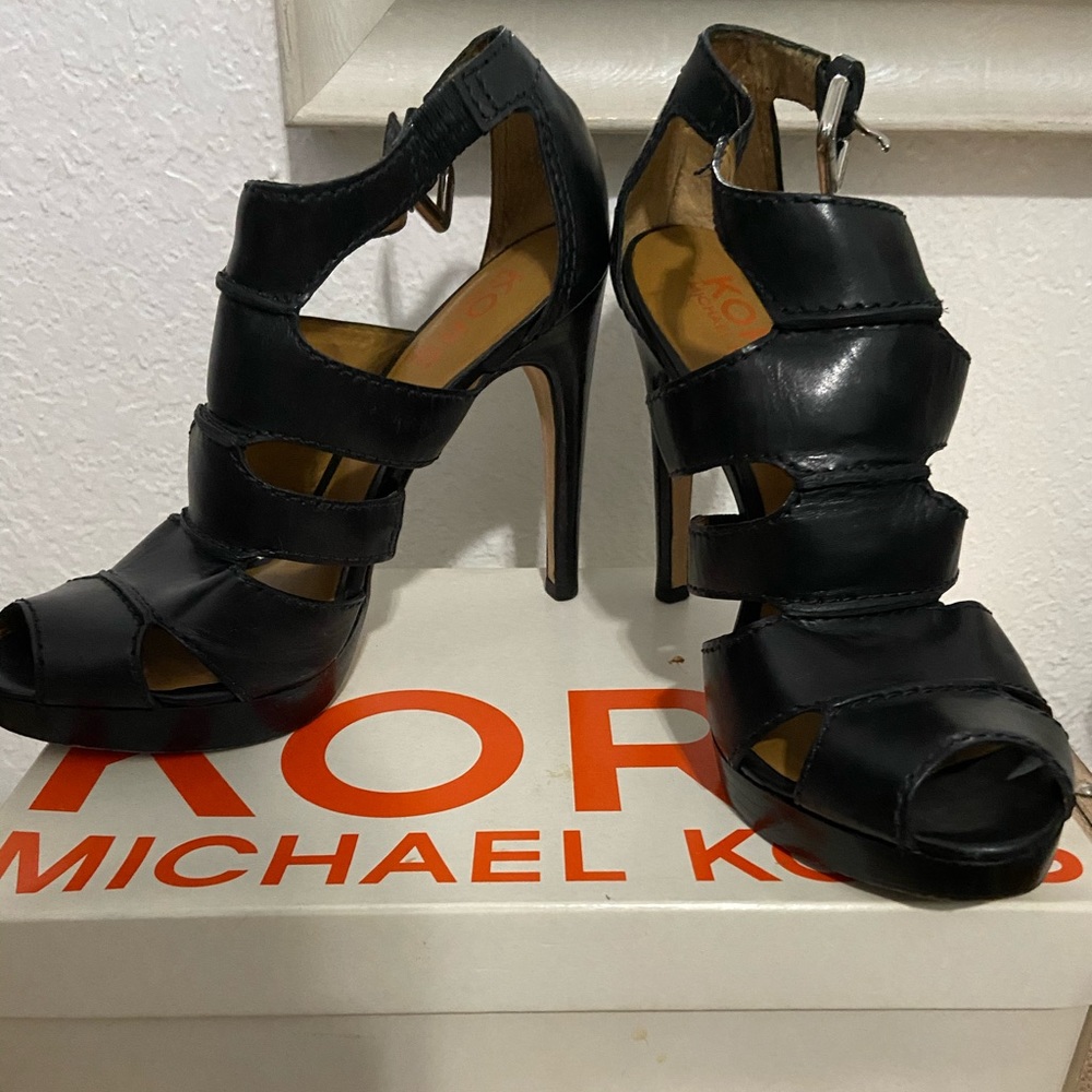 KORS by Michael Kors Peep Toe Heeled Sandals